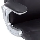 Ergonomischer Bürostuhl aus Stahl und schwarzem oder braunem Kunstleder - Matilda Viadurini