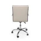 Ergonomischer Bürosessel mit Armlehnen aus Stahl und Kunstleder - Mantica Viadurini