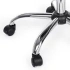 Ergonomischer Bürosessel mit Armlehnen aus Stahl und Kunstleder - Mantica Viadurini