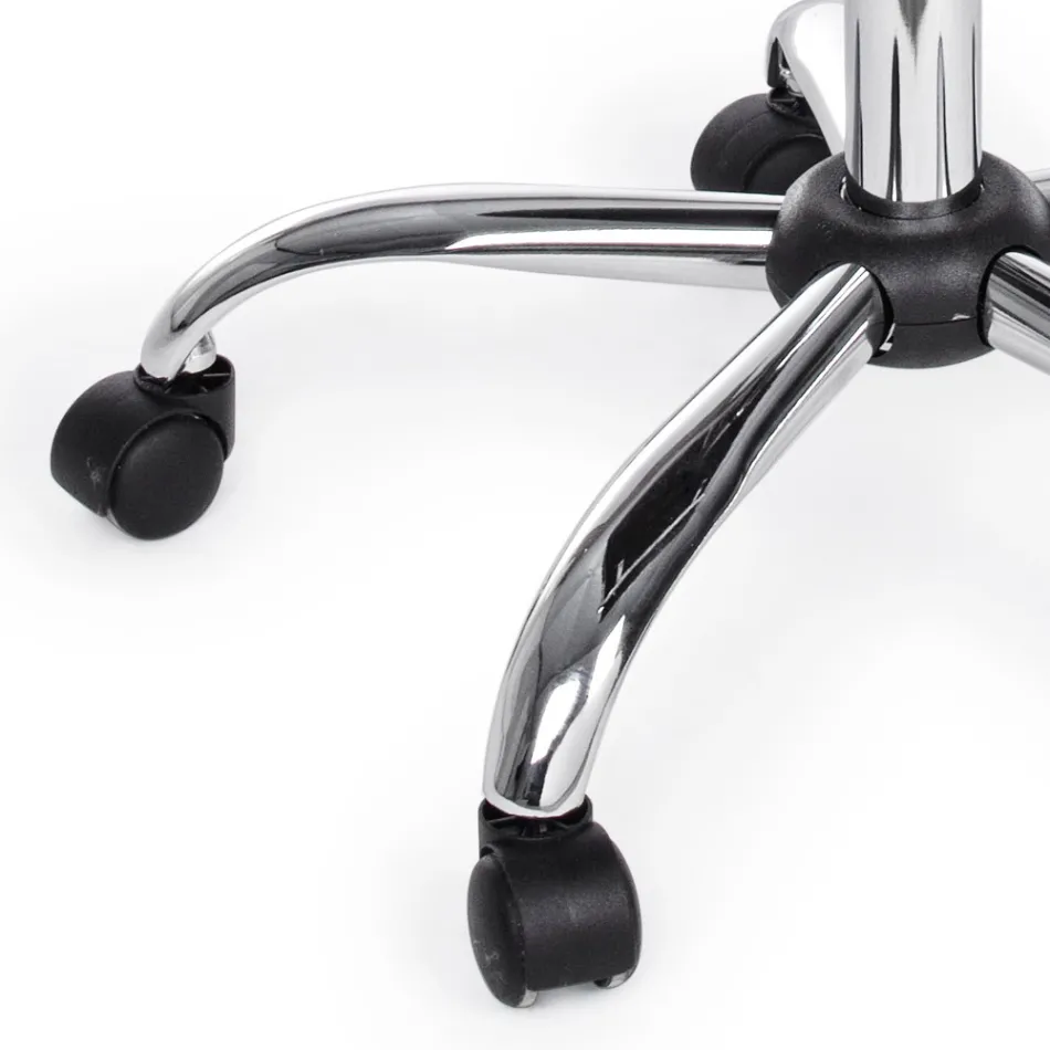 Ergonomischer Bürosessel mit Armlehnen aus Stahl und Kunstleder - Mantica Viadurini