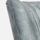 Vintage Holzsessel mit Rattan und Polyester Armlehnen - Ludovica Viadurini