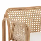 Outdoor- und Indoor-Rattan-Sessel und Saia-Stoffkissen – Voir Viadurini