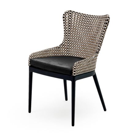 Outdoor-Sessel aus Aluminium, Weben mit synthetischen Fasern Made in Italy - Enya Viadurini