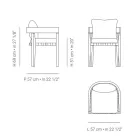 Outdoor-Sessel aus Stoff und Holzrahmen Made in Italy - Briga Viadurini