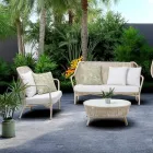 Gartenstuhl aus Aluminium und Seilgeflecht - Asteria Viadurini