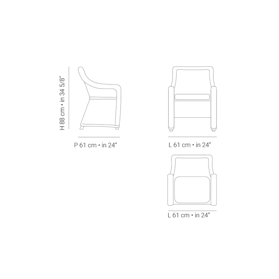 Gartensessel aus Kunstfasergeflecht Made in Italy - Tillie Viadurini