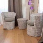 Gartensessel in Kubù inklusive Sitzkissen - Calsifer Viadurini