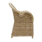 Gartensessel aus Holz und Faser in Grau Kubu - Lido Viadurini