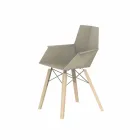 Design Wohnzimmer Sessel aus Polypropylen und Holz - Faz Wood von Vondom Viadurini
