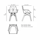 Design Wohnzimmer Sessel aus Polypropylen und Holz - Faz Wood von Vondom Viadurini