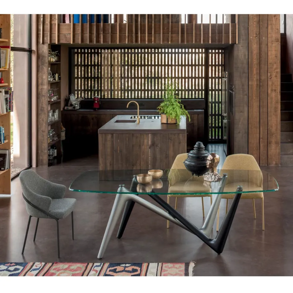 Metallsessel und Sitz aus recyceltem Stoff, hergestellt in Italien – Sage Viadurini