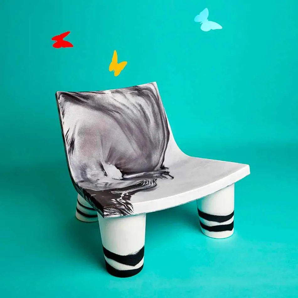 Schwarzer und schwarzer Slide Chair Lita Anniversary aus Italien Viadurini