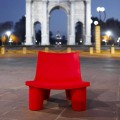 Farbiger Outdoor- / Indoor-Sessel Slide Low Lita in Italien hergestellt