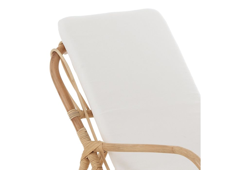 Sessel für Innen- und Außenbereiche aus Rattan und Baumwollkissen - Jouer Viadurini