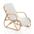 Sessel für Innen- und Außenbereiche aus Rattan und Baumwollkissen - Jouer Viadurini