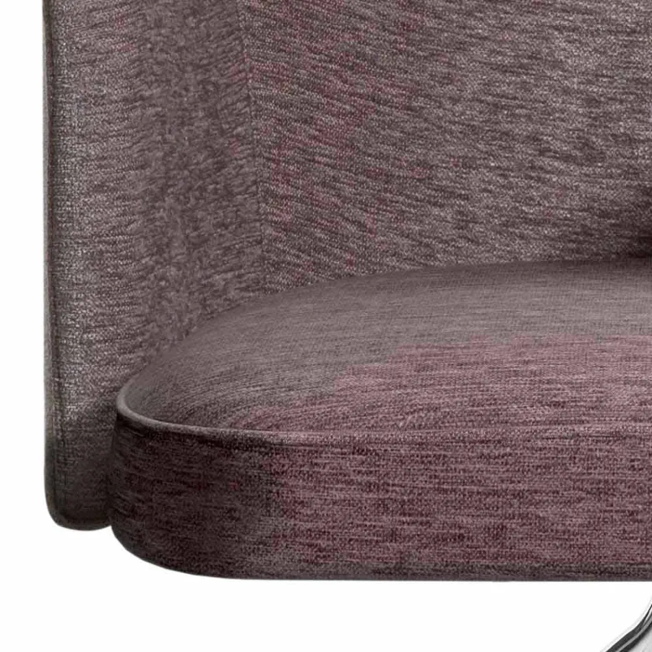 Drehbarer Bürosessel mit Rollen und Armlehnen Made in Italy - Felix Viadurini