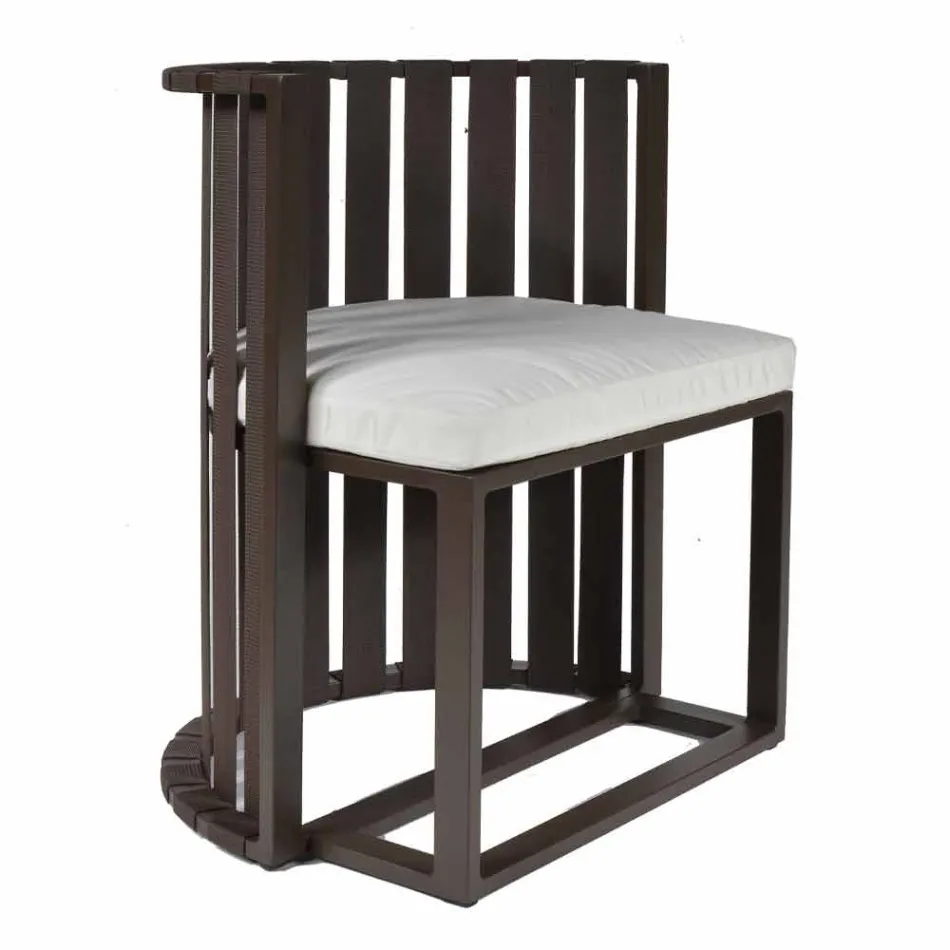 Outdoor Dining Armchair in Aluminium und Luxus Design Seile - Julie Viadurini