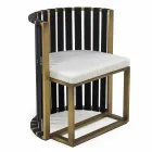 Outdoor Dining Armchair in Aluminium und Luxus Design Seile - Julie Viadurini