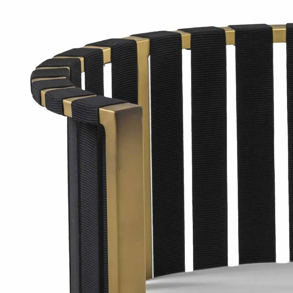 Outdoor Dining Armchair in Aluminium und Luxus Design Seile - Julie Viadurini