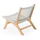 Outdoor-Relax-Sessel aus Teakholz und Seilgeflecht - Arjuna Viadurini
