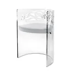 Transparenter Plexiglas-Sessel mit gepolstertem Sitz, hergestellt in Italien – Caelia Viadurini