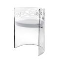 Transparenter Plexiglas-Sessel mit gepolsterter Sitzfläche, hergestellt in Italien – Caelia