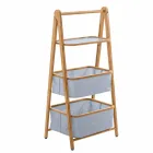 Design Badaccessoire-Halter aus Vercelli-Stoff und Bambus Viadurini