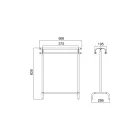 Bodenhandtuchhalter aus Messing im Vintage-Stil, hergestellt in Italien – Umaima Viadurini