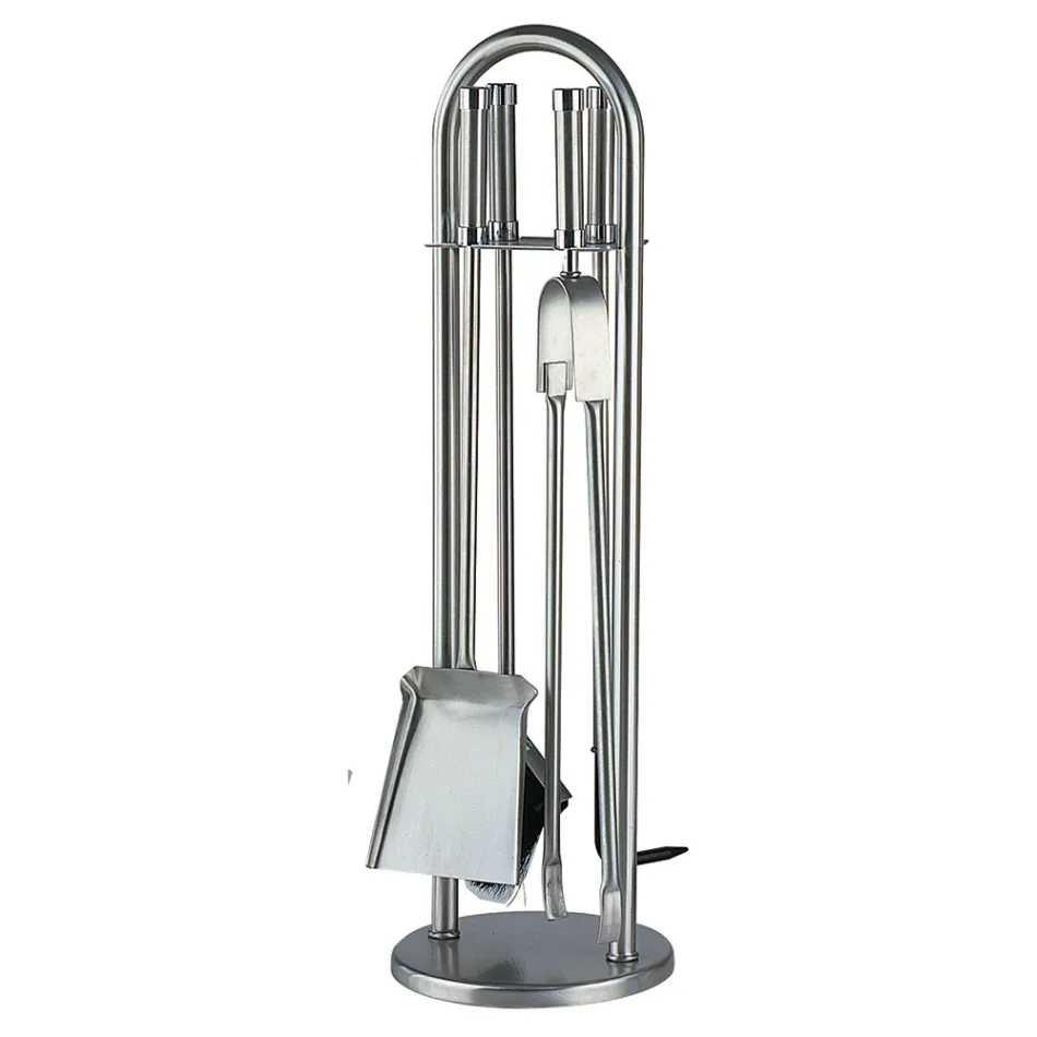 Werkzeughalter mit 4 Kaminbestecken Made in Italy – Licaone Viadurini