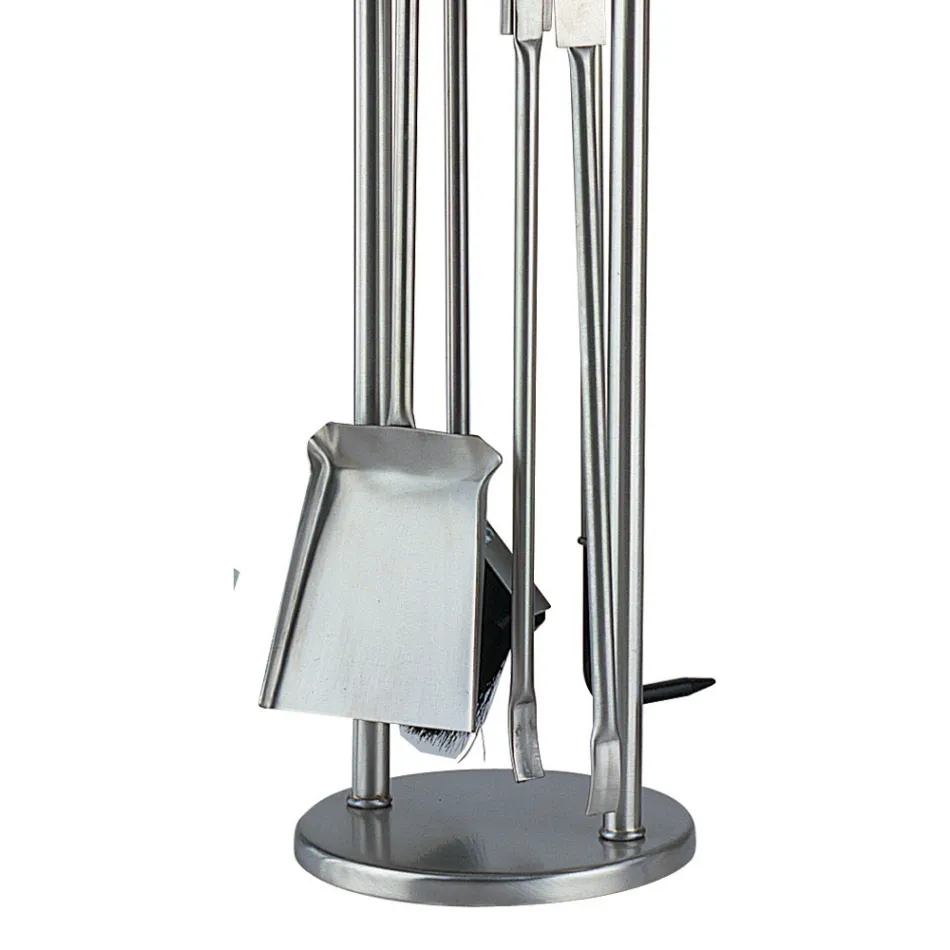 Werkzeughalter mit 4 Kaminbestecken Made in Italy – Licaone Viadurini