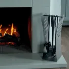 Werkzeughalter mit modernen Linien aus Metall und 4 Werkzeugen, hergestellt in Italien – Maiko Viadurini