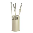 Kaminbesteckhalter mit 4 Werkzeugen im Lieferumfang enthalten, hergestellt in Italien – Merlo Viadurini