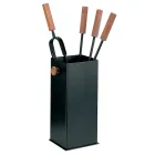 Quadratischer Werkzeughalter aus Metall und 4 Zubehörteile, hergestellt in Italien – Iena Viadurini