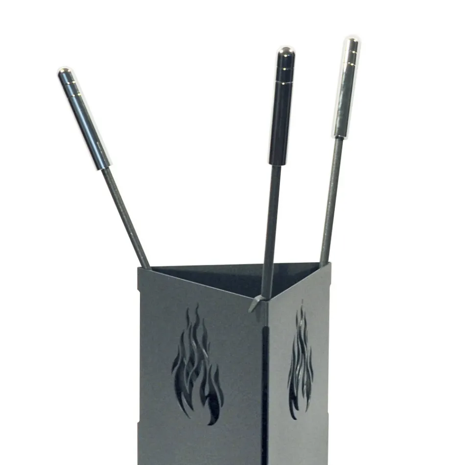 Dreieckiger Werkzeughalter mit 3 Zubehörteilen im Lieferumfang enthalten, hergestellt in Italien – Passero Viadurini