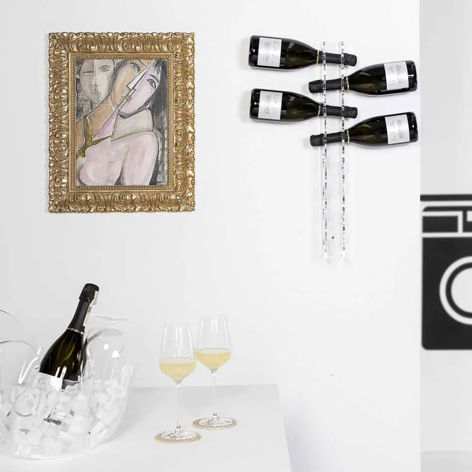 Porta kleine transparente Baby Wandflaschen L6xH60xP11cm Viadurini