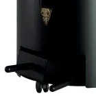 Pellethalter mit Deckel, Besen und Schaufel. Hergestellt in Italien – Cacatua Viadurini