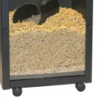 Pellethalter aus schwarz lackiertem Stahl mit Plexiglas, hergestellt in Italien – Pellicano Viadurini