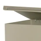 Pellethalter aus Metall mit Rädern und Deckel, hergestellt in Italien – Gazza Viadurini