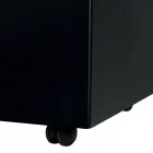 Rechteckiger Pellethalter aus Metall mit 4 Rädern, hergestellt in Italien – Aquila Viadurini