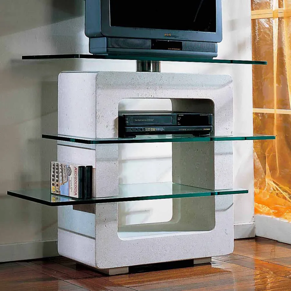 Tür Stein modulares TV und moderne Design Kristall Agnes Viadurini