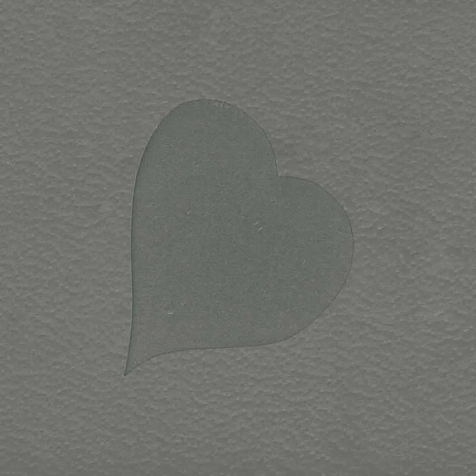 Moderner Lederwäschekorb Made in Italy Adele, Herzeinsatz Viadurini