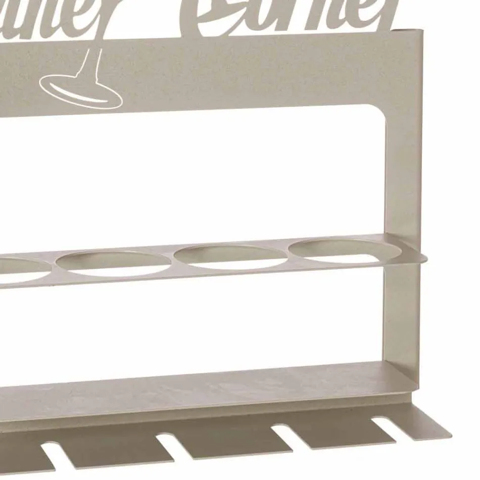 Handgefertigter Flaschenhalter aus kostbarem Eisen Made in Italy - Maste Viadurini