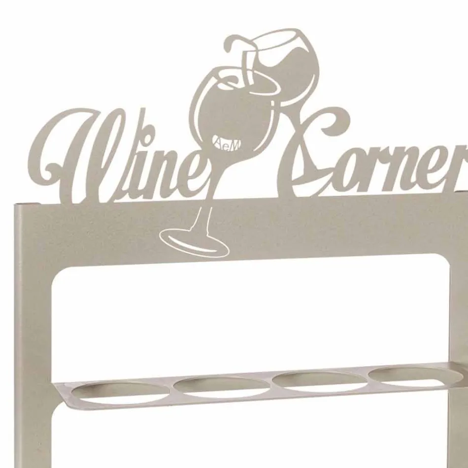 Handgefertigter Flaschenhalter aus kostbarem Eisen Made in Italy - Maste Viadurini