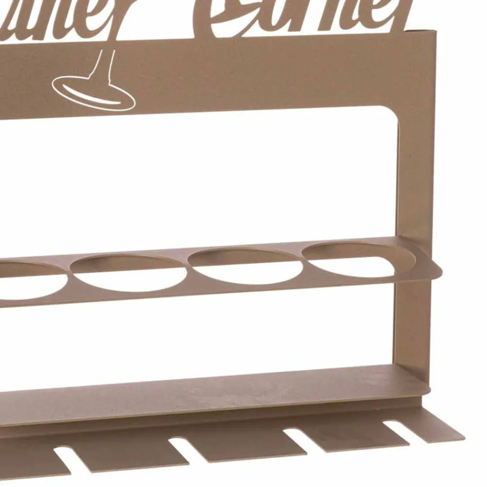 Handgefertigter Flaschenhalter aus kostbarem Eisen Made in Italy - Maste Viadurini