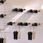 Wandflaschenhalter für 6 Flaschen aus Plexiglas Made in Italy - Canberra Viadurini