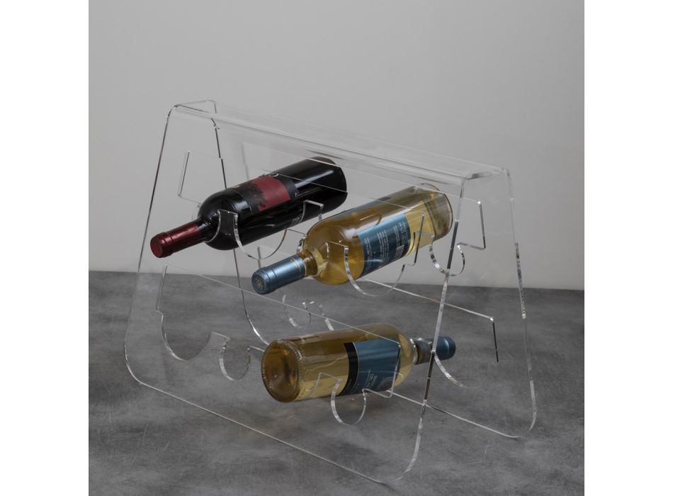 Boden Weinflaschenhalter aus transparentem Acrylglas - Dappino Viadurini