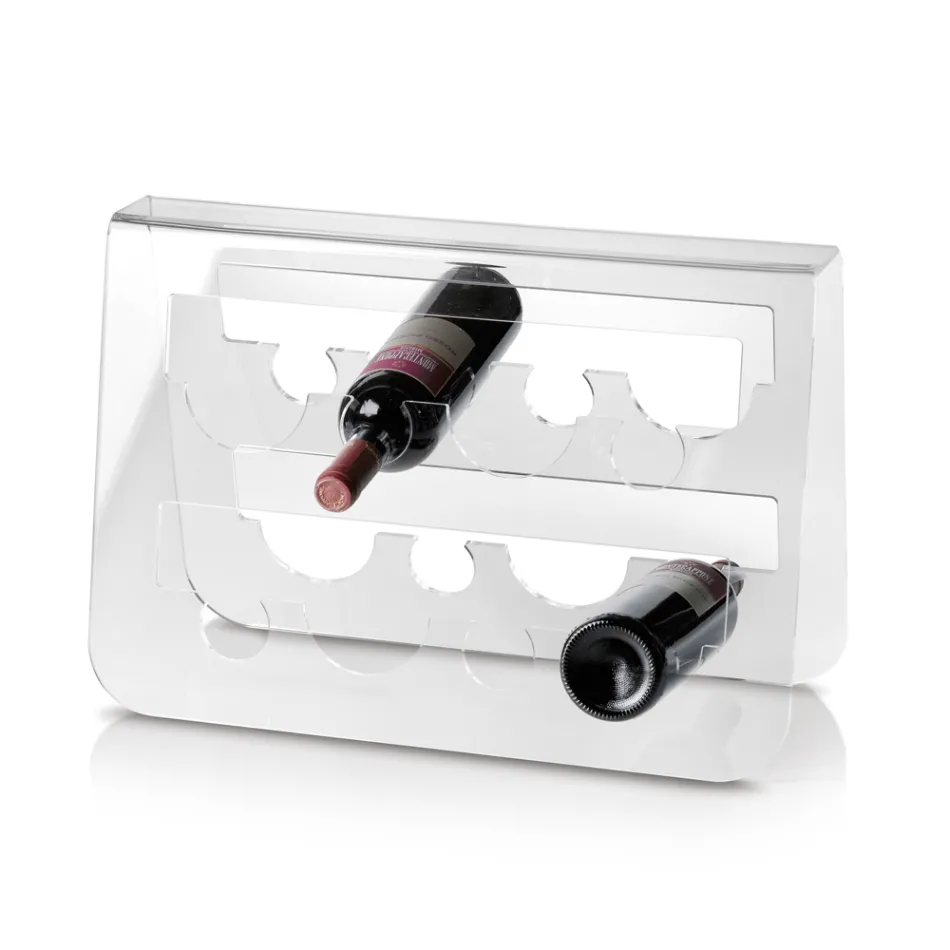 Boden Weinflaschenhalter aus transparentem Acrylglas - Dappino Viadurini