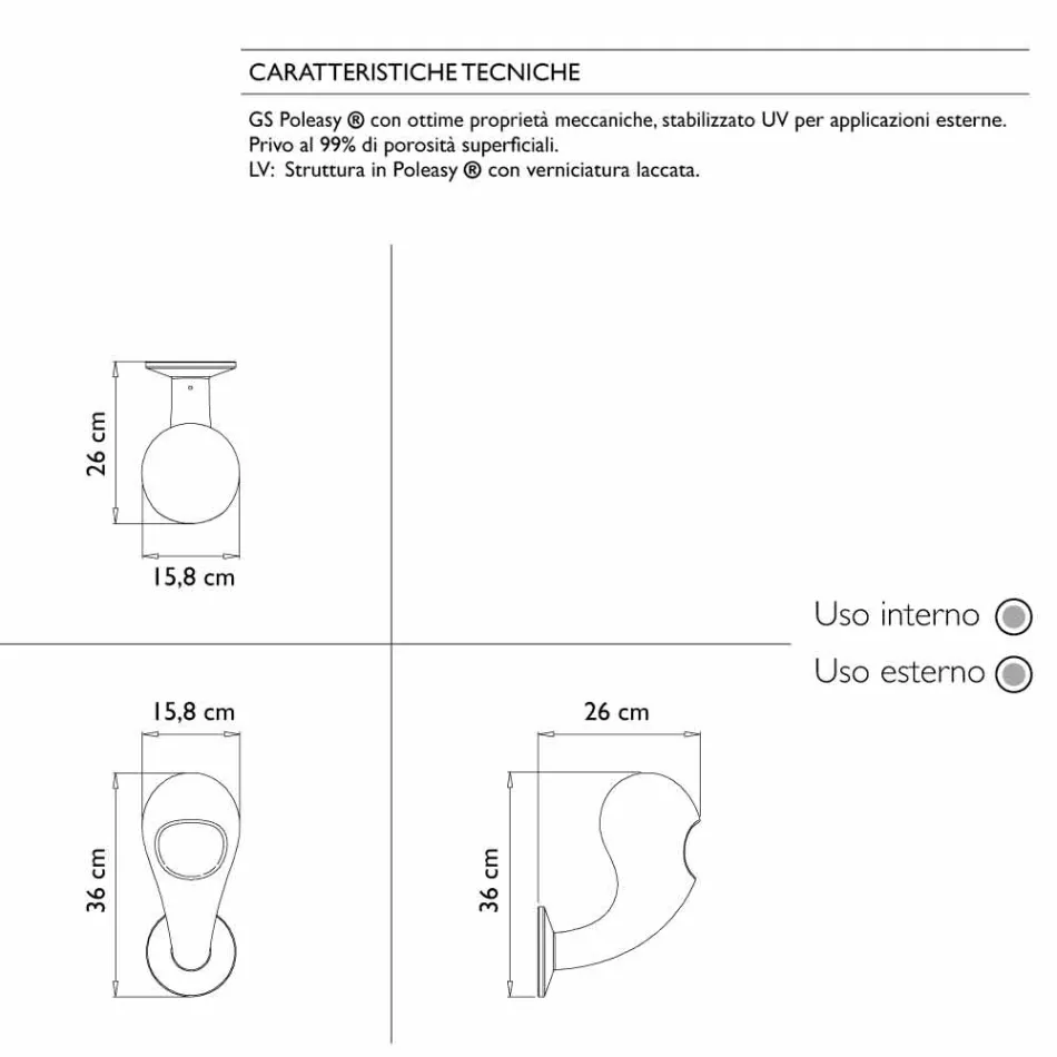 Helmhalter oder farbiger Wandhalter, 6 Stück - Crazy Head von Myyour Viadurini