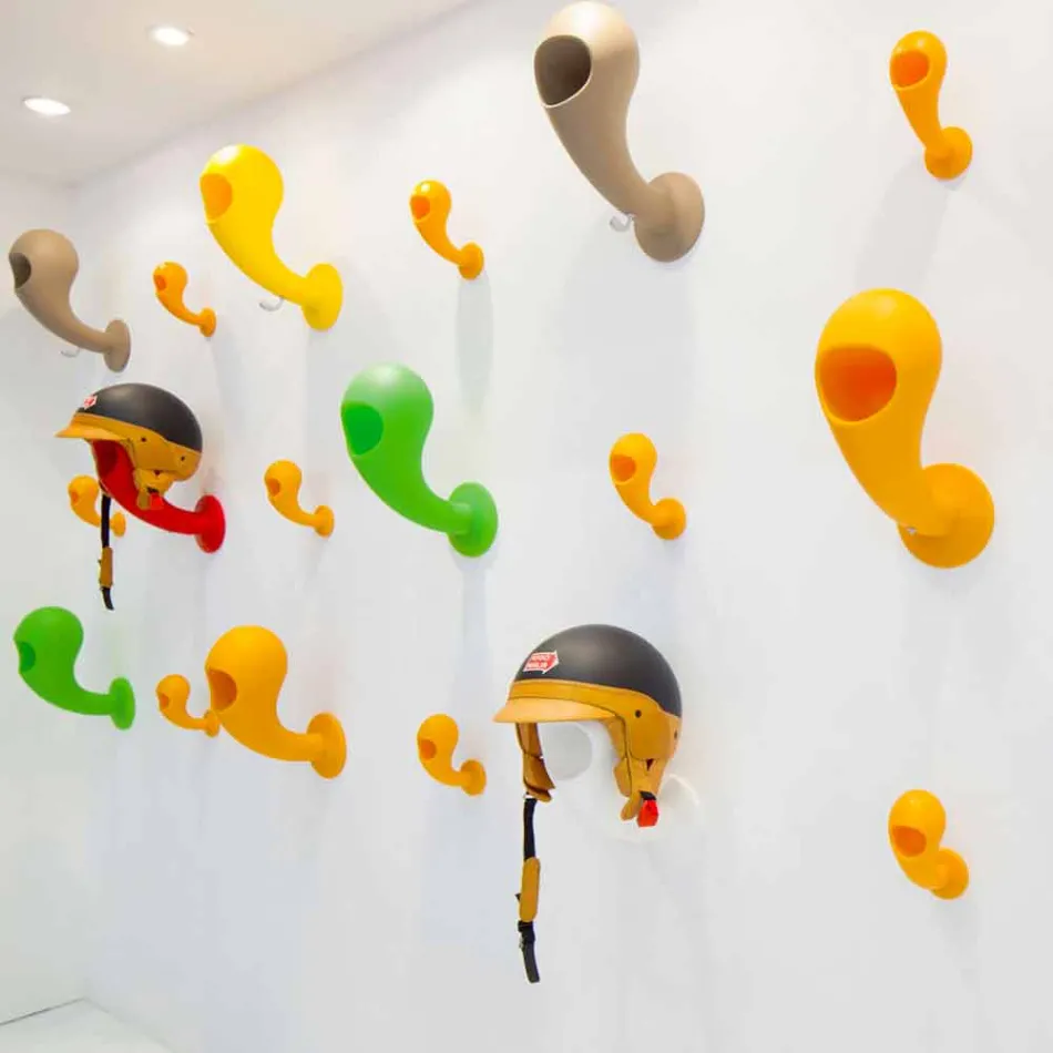 Helmhalter oder farbiger Wandhalter, 6 Stück - Crazy Head von Myyour Viadurini