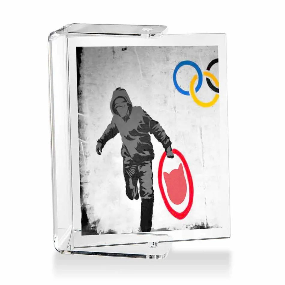 Doppelseitiger Fotorahmen in transparentem Plexiglas-Schwenkdesign 2 Stück - Miky Viadurini